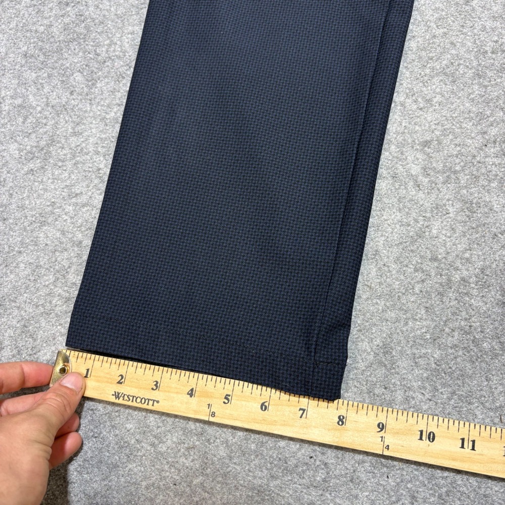 Twillory Performance Pants Mens 36x30 Navy Houndstooth Tailored Fit Trousers